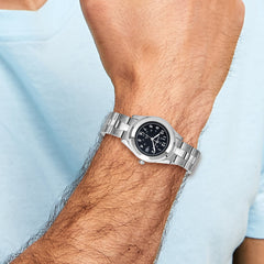 Mens Mountroyal Stainless Steel Black Dial Sport Watch