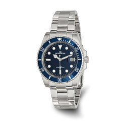 Mens Mountroyal Stainless Steel Blue Dial Divers Watch