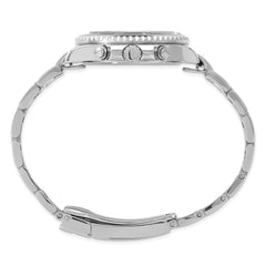 Mens Mountroyal Stainless Steel Black Dial Chrono Divers Watch