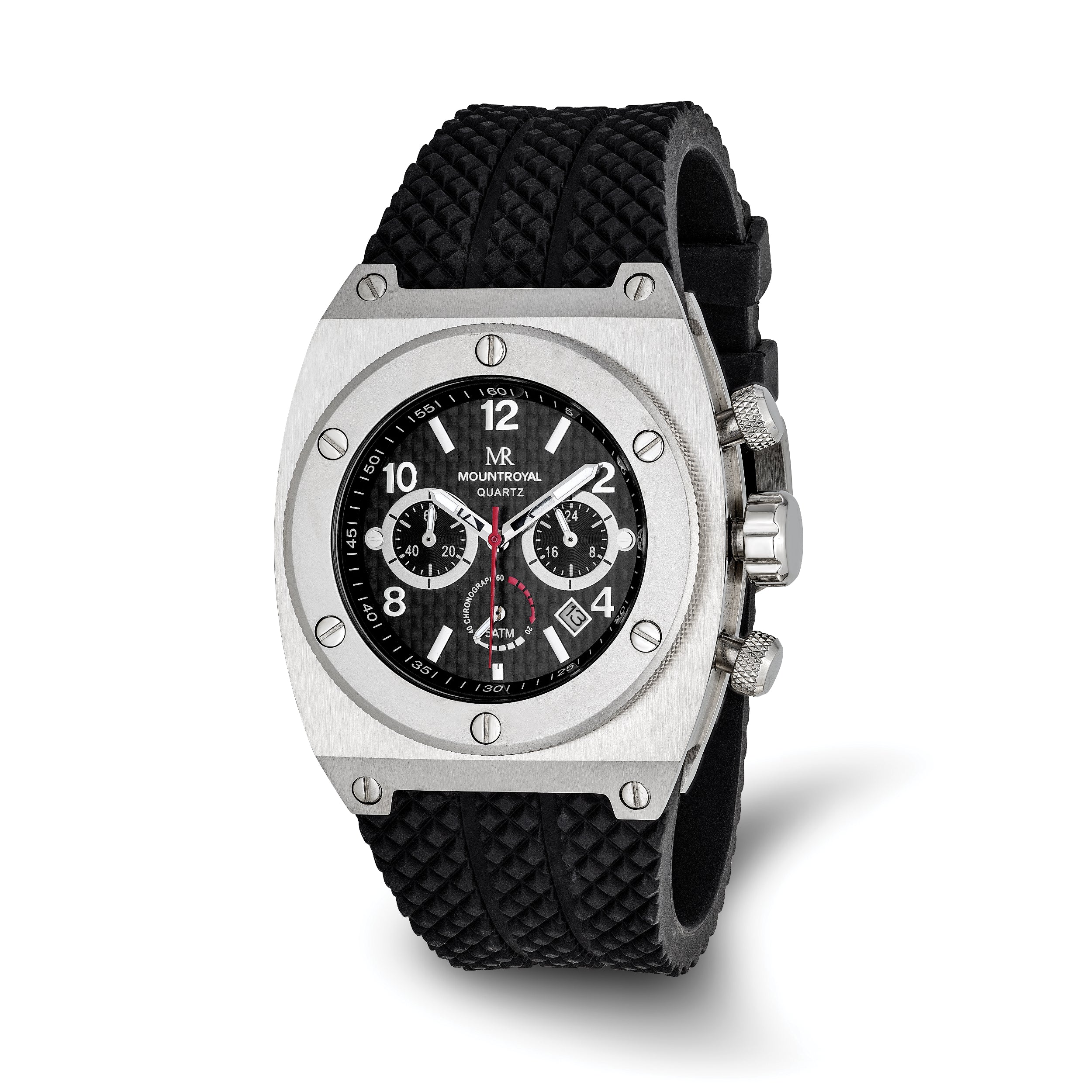 Mens Mountroyal Chronograph Polyurethane Band 43x47mm Watch