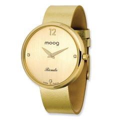 Moog Gold-plated Round Gold Dial Watch w/ (LC-01G) Gold Band