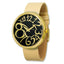 Round Black Dial Watch with Ts-06G Beige Band - Sophia Jewelers