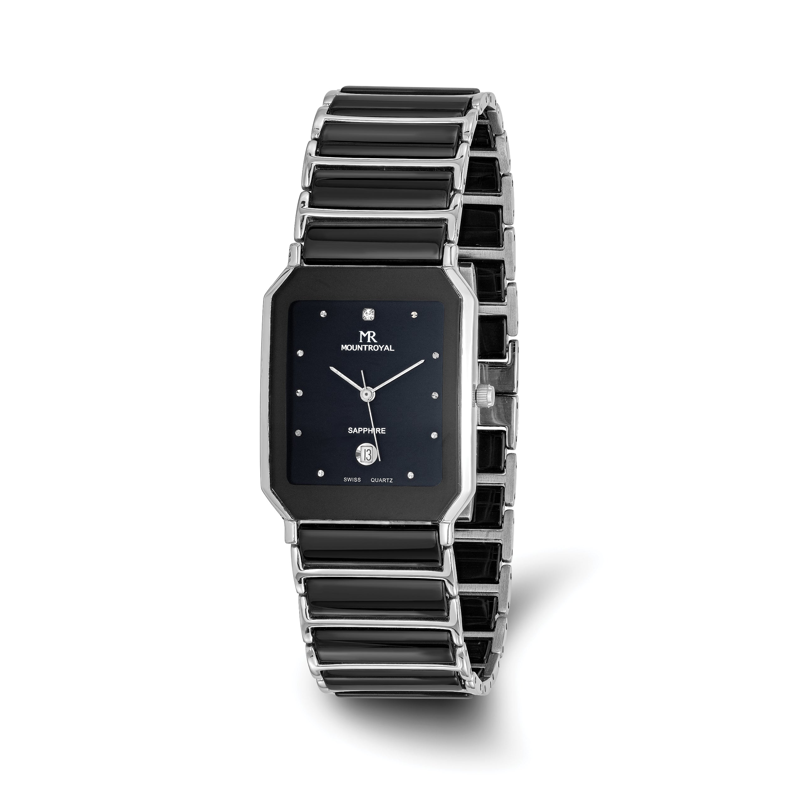 Mens Mountroyal Ceramic Swiss Movement 27x32mm Watch