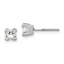 14k White Gold AA Quality Complete Princess Cut Diamond Earrings