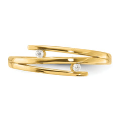 14K Polished CZ Fashion Ring