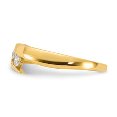 14K Polished CZ Fashion Ring