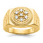 14k 1/4 carat VS Diamond Circular Top Mens Ring