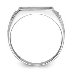 14k White Gold Men's ring Mounting (No Stone Included)