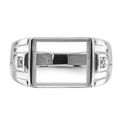 14k White Gold Men's ring Mounting (No Stone Included)