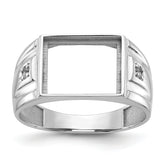 14k White Gold Men's ring Mounting (No Stone Included)