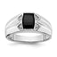 Men's Goodman a Onyx & Diamond Ring in 14K White Gold, 1mm (0.02 ct. tw.), Size 10 - Sophia Jewelers