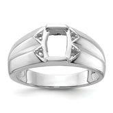 14k White Gold Men's ring Mounting (No Stone Included)