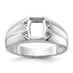 14k White Gold Men's ring Mounting (No Stone Included)