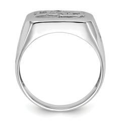 14k White Gold Men's ring Mounting (No Stone Included)