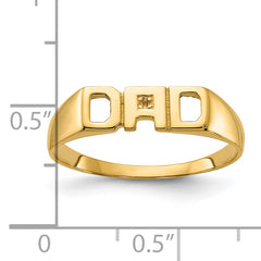 14k Squared Top Hollowed Out D Diamond DAD Ring Mounting (No Stone Included)