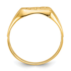 14k Polished Etched Edges Diamond DAD Ring Mounting (No Stone Included)