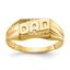 14k Polished Etched Edges Diamond DAD Ring Mounting (No Stone Included)