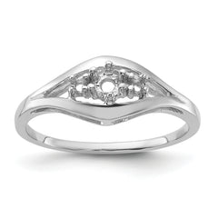 14k White Gold .14ct. Diamond Ring Mounting (No Stone Included)