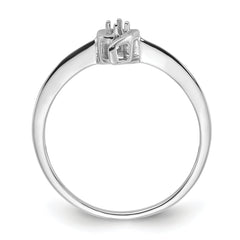 14k White Gold Ring Mounting (No Stone Included)