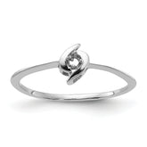 14k White Gold Ring Mounting (No Stone Included)