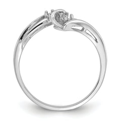 14k White Gold .05ct. Diamond Ring Mounting (No Stone Included)