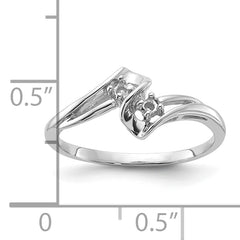 14k White Gold .05ct. Diamond Ring Mounting (No Stone Included)