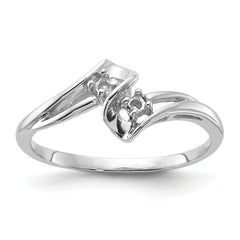 14k White Gold .05ct. Diamond Ring Mounting (No Stone Included)