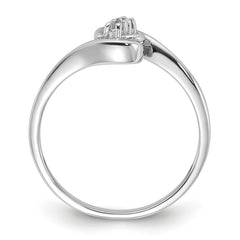 14k White Gold Polished Diamond Ring Mounting (No Stone Included)