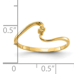 14k Polished .01ct. Diamond Ring Mounting (No Stone Included)