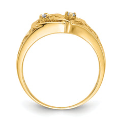 14k AA Diamond heart ring
