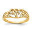 AA Diamond Two-Hearts Ring in 14K Yellow Gold, 3mm (1/20 ct. tw.), Size 6 - Sophia Jewelers