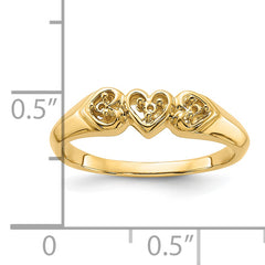 14k Polished .05ct. Diamond Heart Ring Mounting (No Stone Included)