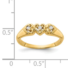 14k AA Diamond heart ring