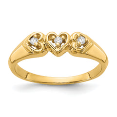 14k AA Diamond heart ring