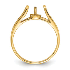 14k Polished Pearl Filigree Ring Mounting (No Stone Included)