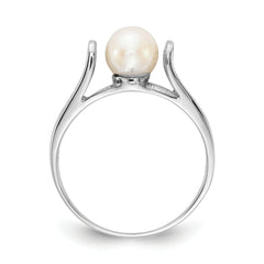 14k White Gold FW Cultured Pearl Ring