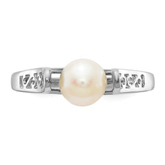 14k White Gold FW Cultured Pearl Ring