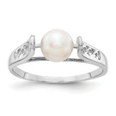 14k White Gold FW Cultured Pearl Ring