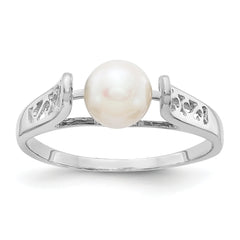 14k White Gold FW Cultured Pearl Ring
