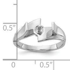 14k White Gold Polished Pearl Ring Mounting (No Stone Included)