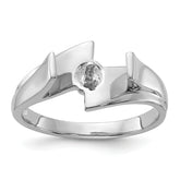 14k White Gold Polished Pearl Ring Mounting (No Stone Included)