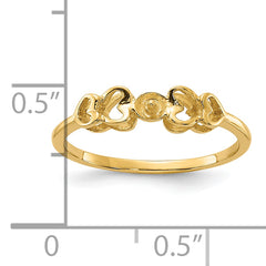 14k Polished Pearl Ring Mounting (No Stone Included)