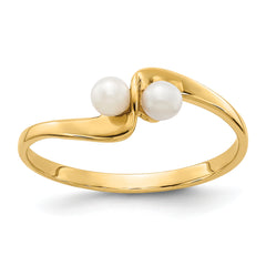 14k 3mm FW Cultured Pearl ring