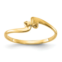 14k Polished Pearl Ring Mounting (No Stone Included)