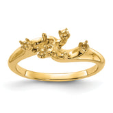 14k Polished Diamond & Pearl Ring Mounting (No Stone Included)