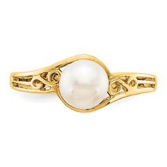 14k FW Cultured Pearl Diamond FW Cultured Pearl ring