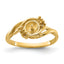 14k Yellow Gold Polished .06ct. Diamond & Pearl Ring Mounting (No Stone Included)
