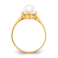 14k 6.5mm FW Cultured Pearl ring