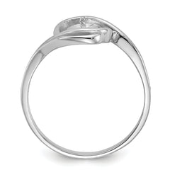 14k White Gold Polished Pearl Ring Mounting (No Stone Included)