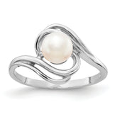14k White Gold 5.5mm FW Cultured Pearl Ring